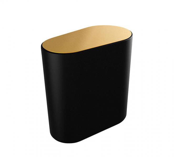 Pressalit Style v&aelig;gh&aelig;ngt toiletspand - B&oslash;rstet messing/sort