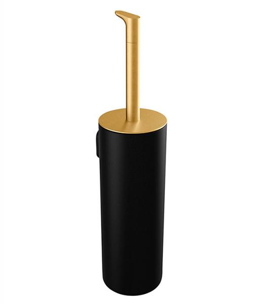Pressalit Style toiletbørste t/væg eller gulv - Børstet messing/sort Pressalit Style toiletbørste t/væg eller gulv - Børstet messing/sort