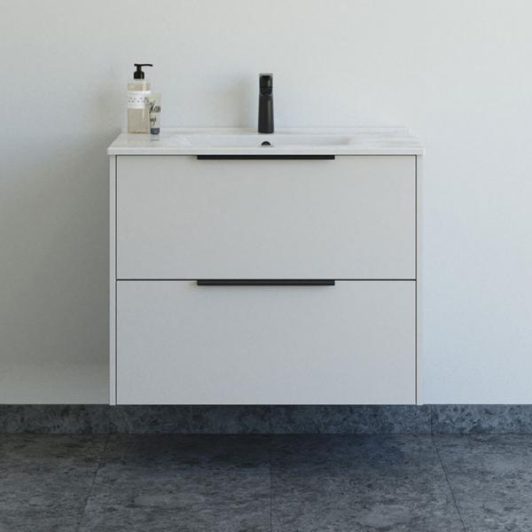 Dansani Mido+ Classic 81 møbelsæt m/Amber vask og 2 skuffer - Mat sand Dansani Mido+ Classic 81 møbelsæt m/Amber vask og 2 skuffer - Mat sand