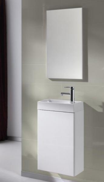 Dansani Selina 40 m&oslash;belpakke inkl spejl - Hvid h&oslash;jglans