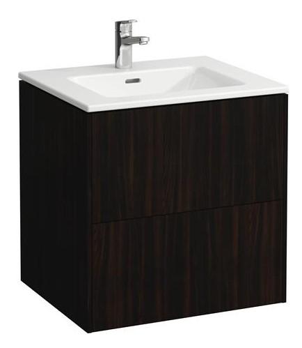 Laufen Base m&oslash;belpakke m/slim h&aring;ndvask - 60 cm - M&oslash;rk elm