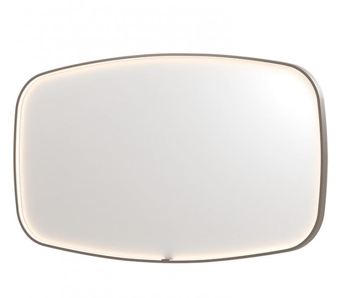 Sanibell Ink SP31 spejl m/lys, varme og sensor 140 x 80 cm - B&oslash;rstet rustfrit st&aring;l