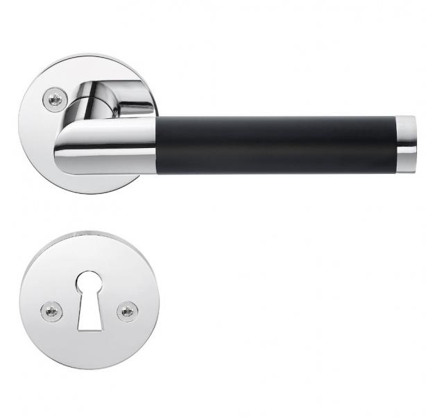 Beslagsboden Design indendørs dørgreb - Krom/sort Beslagsboden Design indendørs dørgreb - Krom/sort