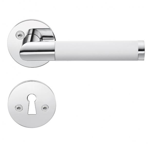 Beslagsboden Design indend&oslash;rs d&oslash;rgreb - Krom/hvid