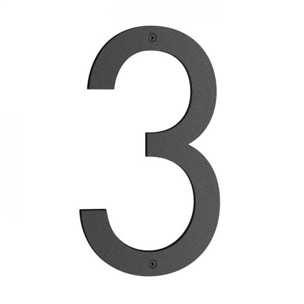 Beslagsboden Nordic husnummer 3 - Mat sort Beslagsboden Nordic husnummer 3 - Mat sort