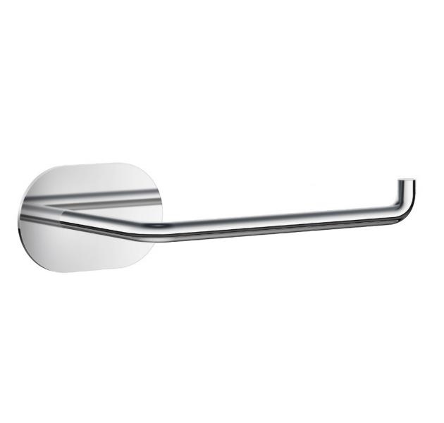 Beslagsboden toiletpapirholder - Selvkl&aelig;bende - Krom