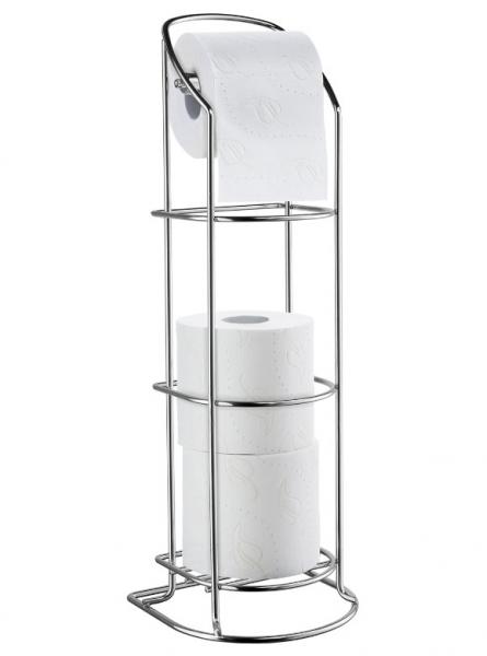 Beslagsboden fritst&aring;ende toiletpapirholder - Dobbelt - Krom