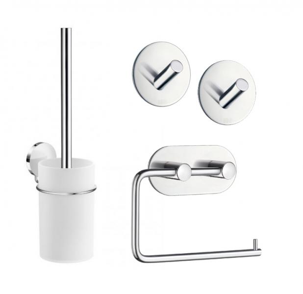 Beslagsboden selvklæbende tilbehørspakke - Krom Beslagsboden selvklæbende tilbehørspakke - Krom