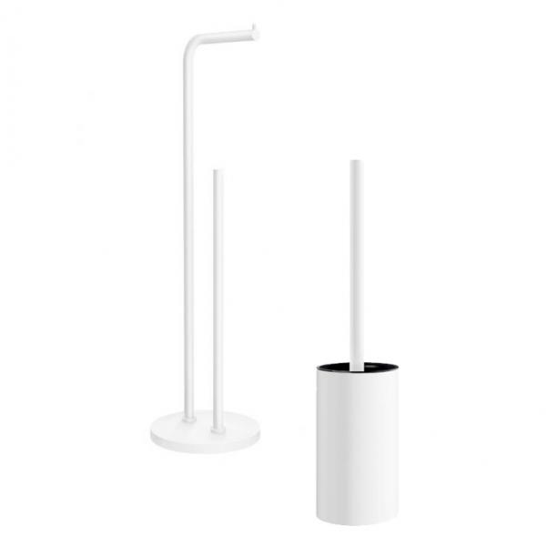 Beslagsboden tilbehørspakke til toilet t/gulv - Hvid Beslagsboden tilbehørspakke til toilet t/gulv - Hvid