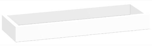 Dansani tr&aelig;hylde til v&aelig;g - 40 cm - Hvid mat