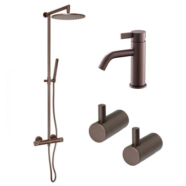 Cassøe komplet pakke til badeværelse - Mat bronze Cassøe komplet pakke til badeværelse - Mat bronze