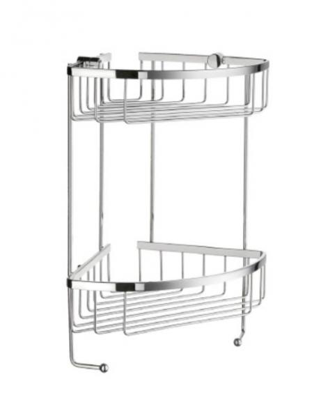 Smedbo Sideline dobbelt brusehylde til hjørne - Krom Smedbo Sideline dobbelt brusehylde til hjørne - Krom