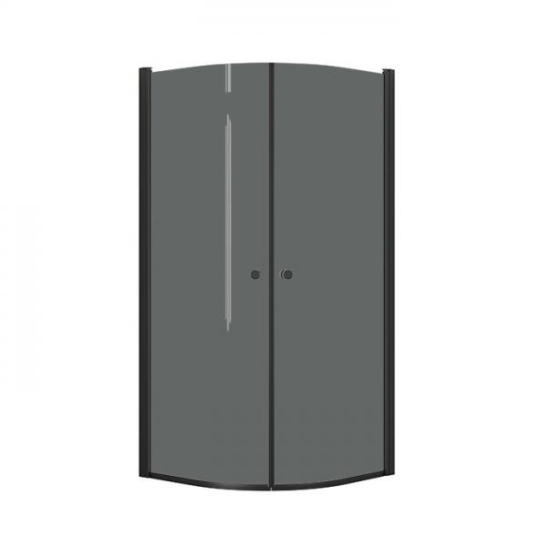 Dansani Match E+E brusehjørne - 90x90 cm - Tonet glas/mat sort Dansani Match E+E brusehjørne - 90x90 cm - Tonet glas/mat sort