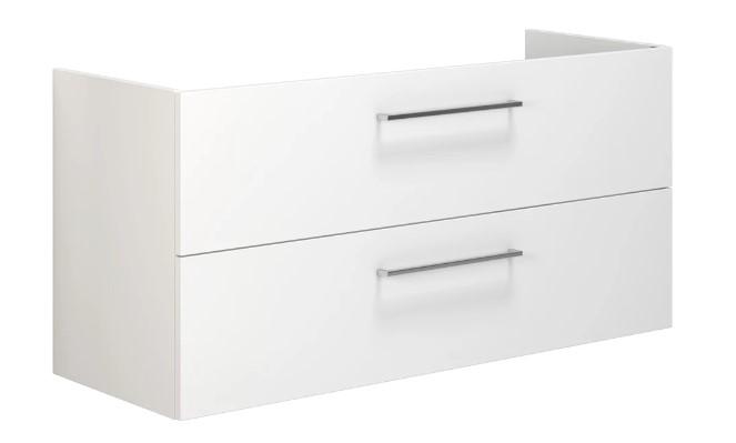 Dansani Mido+ 120 vaskeskab m/skuffer - Hvid h&oslash;jglans