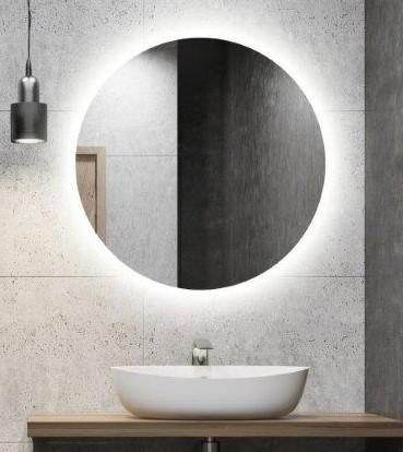 Puk rundt spejl m/backlight - 60 cm Puk rundt spejl m/backlight - 60 cm