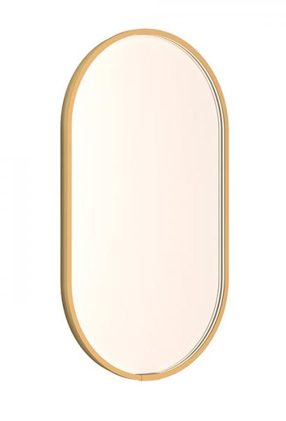 Dansani Moon spejl 105*60 m/lys og lysstyring - B&oslash;rstet messing