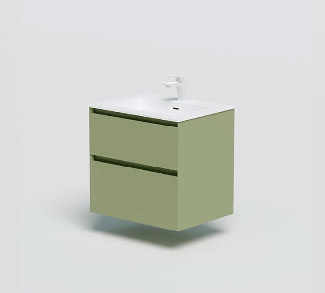 Strømberg Lux 60 vaskeskab m/2 skuffer - Olive grøn Strømberg Lux 60 vaskeskab m/2 skuffer - Olive grøn