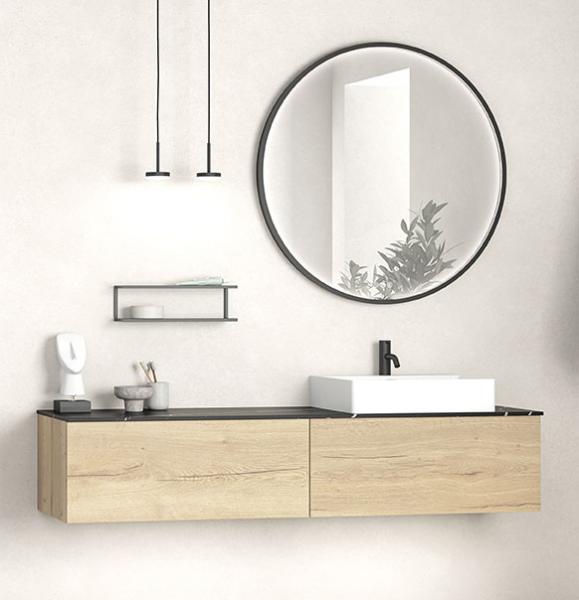 Dansani YOU Urban 160 møbelsæt m/Cube håndvask - Natur eg Dansani YOU Urban 160 møbelsæt m/Cube håndvask - Natur eg