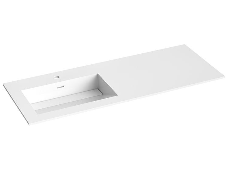 Strømberg Corian 120 møbelvask - Vask til venstre - Mat hvid Strømberg Corian 120 møbelvask - Vask til venstre - Mat hvid