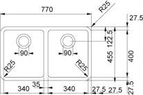 Franke Kubus KBX 120-34-34 køkkenvask Franke Kubus KBX 120-34-34 køkkenvask