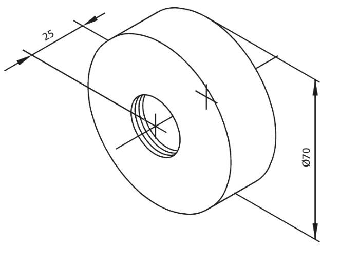 Damixa rosetter - 2 styk - B&oslash;rstet messing