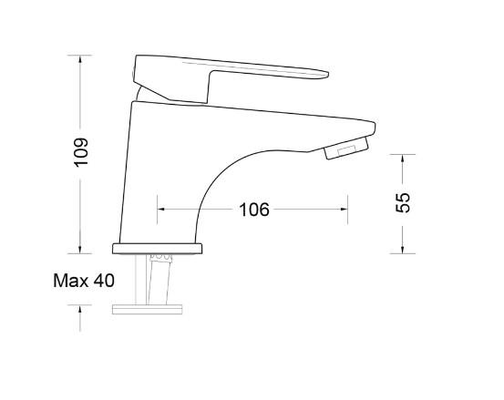 Hafa Bright Eco håndvaskarmatur - Krom Hafa Bright Eco håndvaskarmatur - Krom