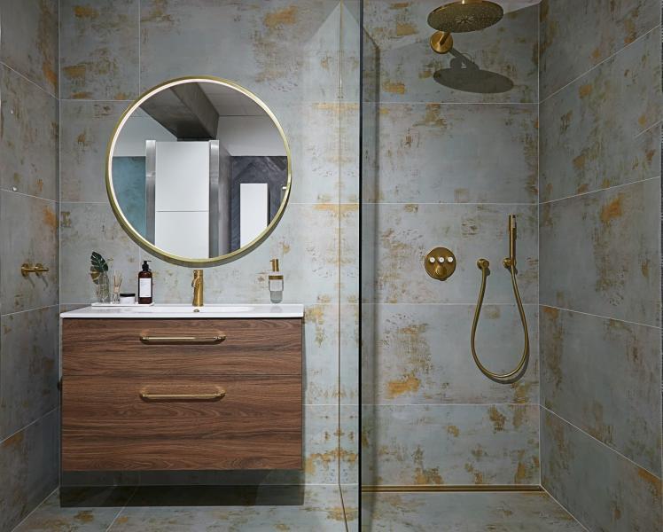 Unidrain afl&oslash;b 300 mm/12 mm ramme - B&oslash;rstet messing