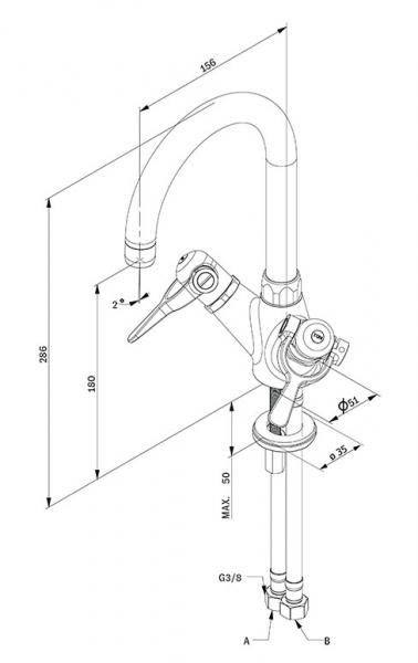 Toni SP h&aring;ndvaskbatteri med &Oslash; 150mm tud - &AElig;gte messing