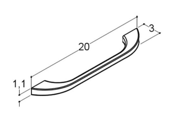 Dansani Slim greb - 20 cm - Sort Dansani Slim greb - 20 cm - Sort