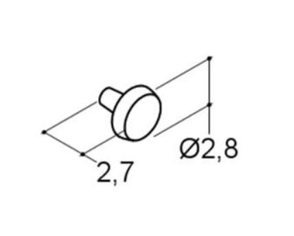 Dansani Dot greb - &Oslash;2,8 mm - Sort