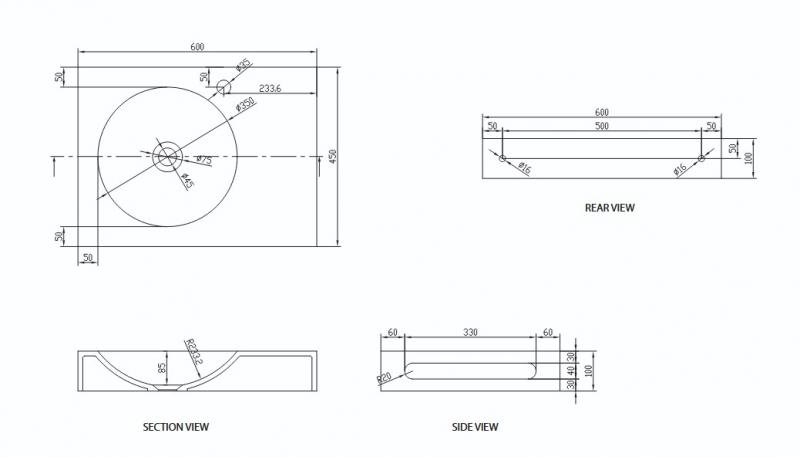 Ideavit Solidnext håndvask t/væg - Uden overløb - Uden hanehul Ideavit Solidnext håndvask t/væg - Uden overløb - Uden hanehul