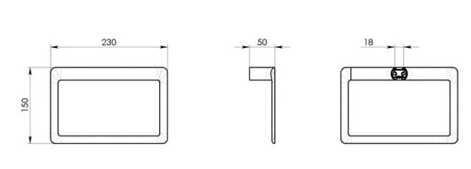 Hefe Piren håndklædering - Mat sort Hefe Piren håndklædering - Mat sort