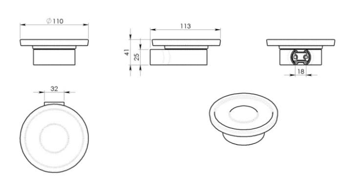 Hefe Piren s&aelig;besk&aring;l t/v&aelig;g - Mat hvid