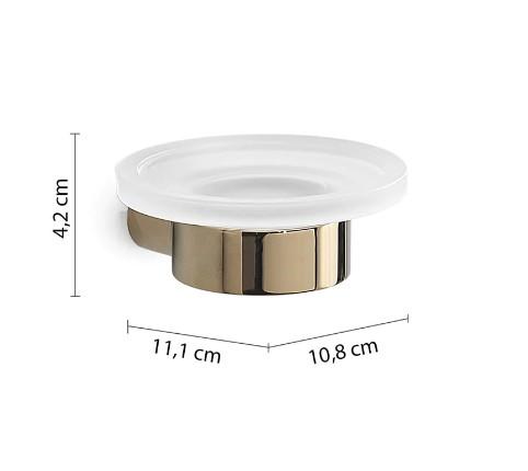 Hefe Piren sæbeskål t/væg - Børstet messing Hefe Piren sæbeskål t/væg - Børstet messing