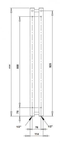 Str&oslash;mberg Regus h&aring;ndkl&aelig;det&oslash;rrer - 11,5x95 cm - Hvid