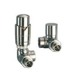 TVS Ventilsæt type 220 m/returtermostat, højre, vinkelløbende - Børstet rustfrit stål TVS Ventilsæt type 220 m/returtermostat, højre, vinkelløbende - Børstet rustfrit stål