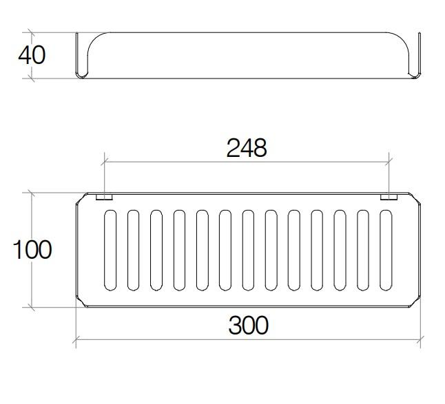 Cass&oslash;e brusehylde 30 cm - Krom