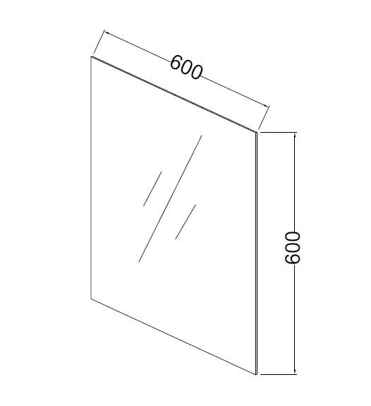 Nortiq Brazil firkantet spejl 60 cm u/ramme Nortiq Brazil firkantet spejl 60 cm u/ramme