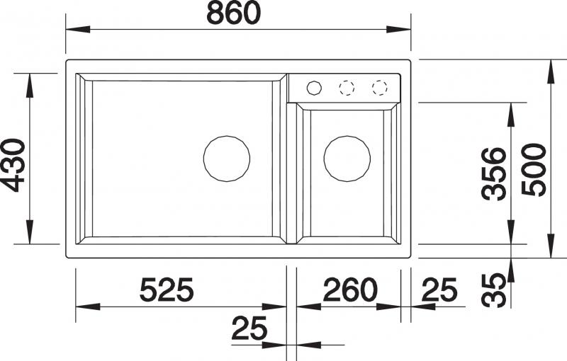 Blanco Metra 9 k&oslash;kkenvask - Hvid