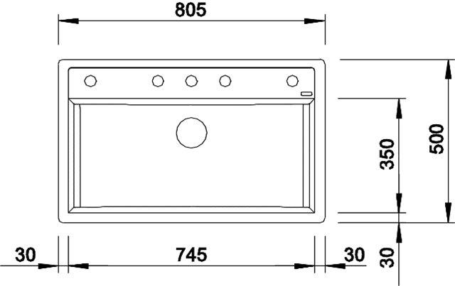 Blanco Dalago 8-F MX k&oslash;kkenvask - Antracit