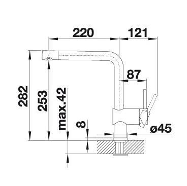 Blanco Linus k&oslash;kkenarmatur - Klippegr&aring;