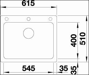 Blanco Naya 6 UX k&oslash;kkenvask - Antracit
