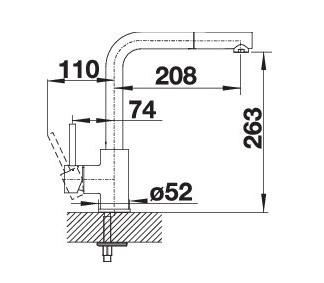 Blanco Mila-S k&oslash;kkenarmatur m/udtr&aelig;k - Krom
