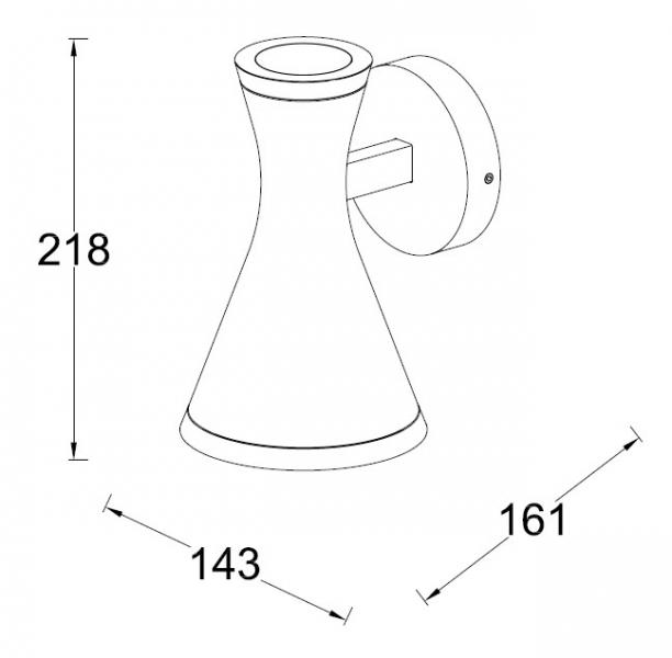 Lutec Architectural Brund udend&oslash;rslampe til v&aelig;g