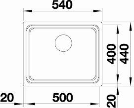 Blanco Etagon 500-U k&oslash;kkenvask - Rustfrit st&aring;l