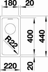 Blanco Andano 180-U k&oslash;kkenvask