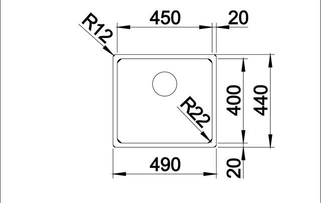 Blanco Andano 450-IF/N k&oslash;kkenvask - Rustfrit st&aring;l