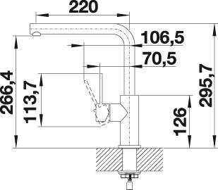 Blanco Lanora k&oslash;kkenarmatur - Rustfrit st&aring;l