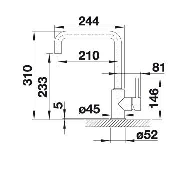 Blanco Mili k&oslash;kkenarmatur - Sort