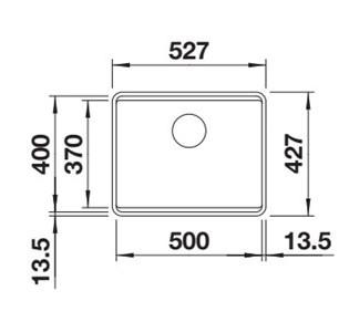 Blanco Etagon 500-F k&oslash;kkenvask - Antracit